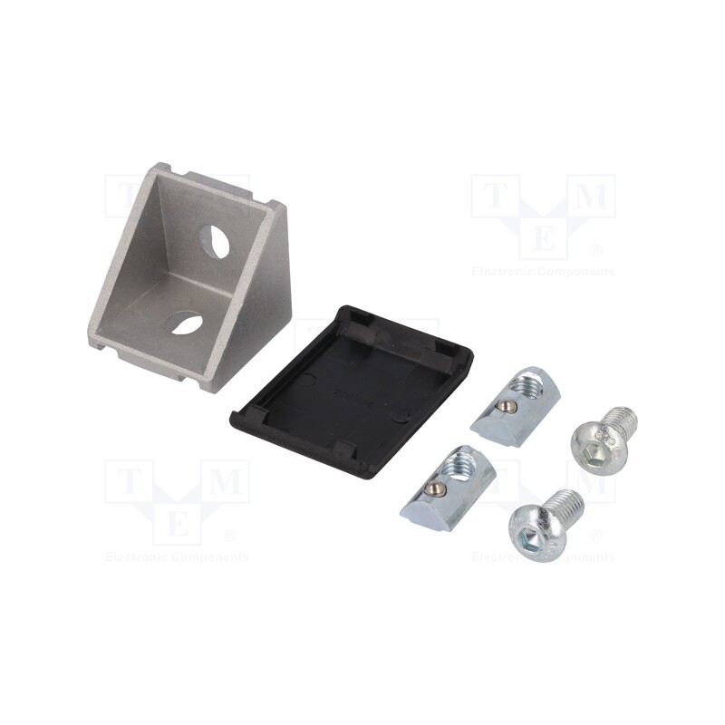 1 pcs x ELESA+GANTER - GN 961-40-8-40-40-B-MT - Angle bracket, for profiles, Width of the groove: 8mm, W: 38mm