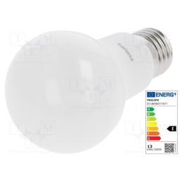 1 pcs x PHILIPS - 8718696577677 - LED lamp, white, E27, 230VAC, 1521lm, P: 13W, 200°, 3000K, CRImin: 80