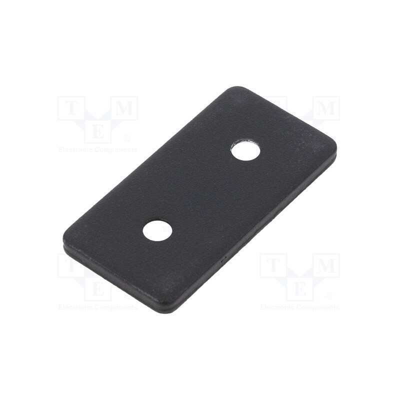 1 pcs x ELESA+GANTER - GN 967-30-60-F-1-SW - Flat bar, for profiles, W: 30mm, L: 60mm, steel, Size: 30mm, black