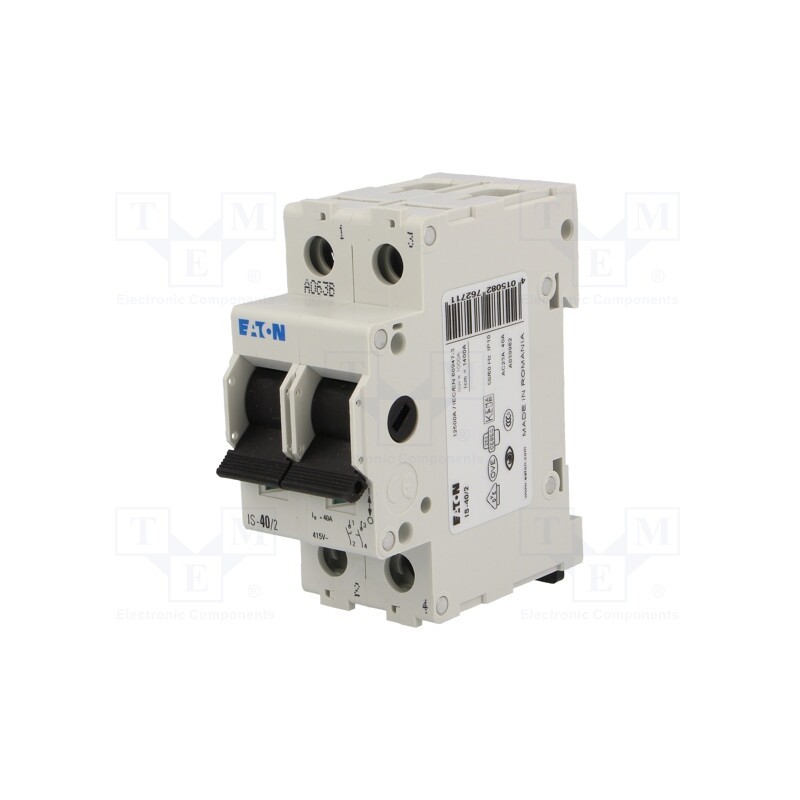 1 pcs x EATON ELECTRIC - IS-40/2 - Switch-disconnector, Poles: 2, for DIN rail mounting, 40A, 240VAC