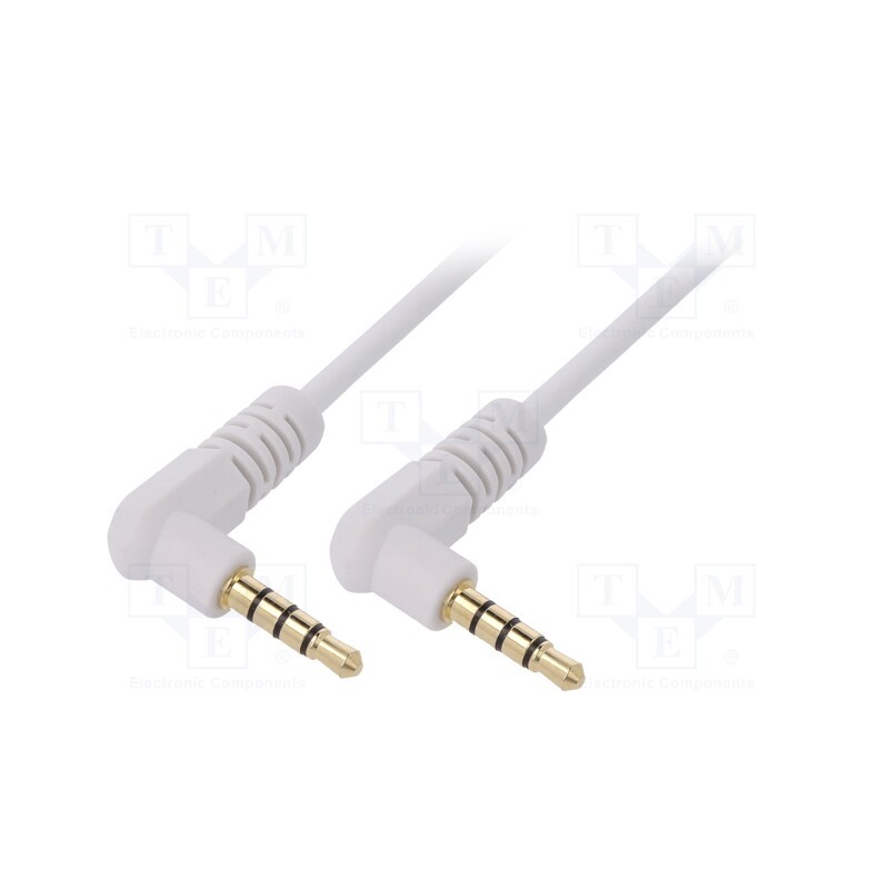 1 pcs x SPARKFUN ELECTRONICS - CAB-14164 - Cable: Jack-Jack, SPECTACLE, 0.9144m, Jack 3.5mm 4pin plug x2