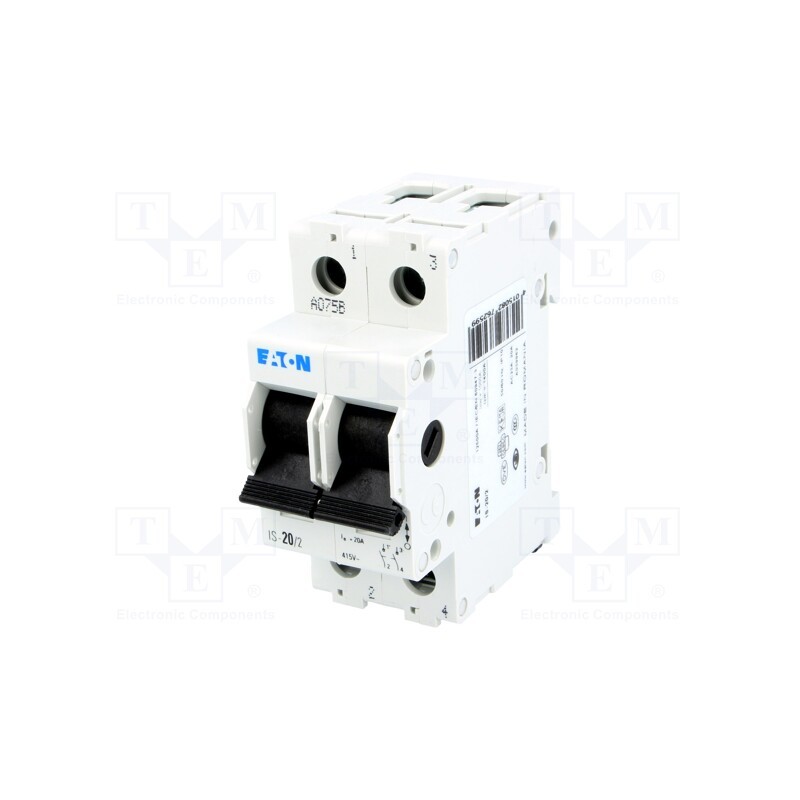 1 pcs x EATON ELECTRIC - IS-20/2 - Switch-disconnector, Poles: 2, for DIN rail mounting, 20A, 240VAC
