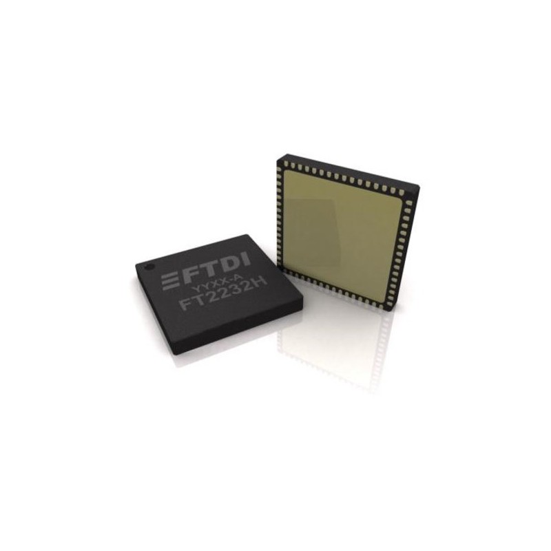 50 pcs - FTDI Chip FT2232HQ-REEL, USB Controller, 12Mbps, 3.3 V, 64-Pin QFN