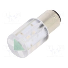 1 pcs x CML INNOVATIVE TECHNOLOGIES - 18560351 - Indicator: LED, BA15D,T20, green, plastic, 24VAC, 24VDC, -20÷60°C
