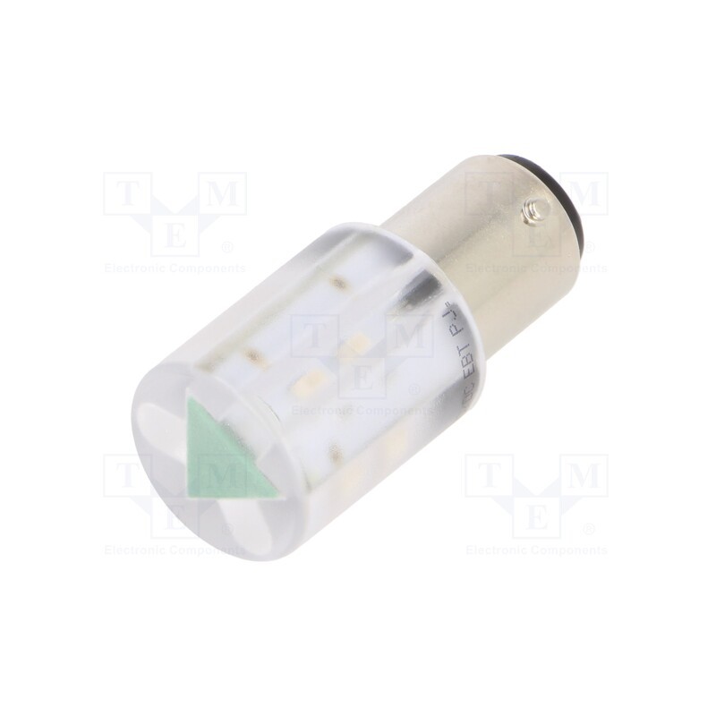 1 pcs x CML INNOVATIVE TECHNOLOGIES - 18560351 - Indicator: LED, BA15D,T20, green, plastic, 24VAC, 24VDC, -20÷60°C