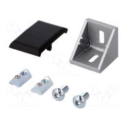 1 pcs x FATH - 093W301N06S03 - Angle bracket, for profiles, Width of the groove: 6mm, Size: 30mm