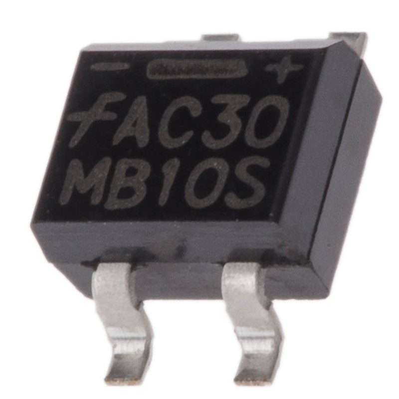 50 pcs - onsemi Bridge Rectifier, 800mA, 1000V, 4-Pin