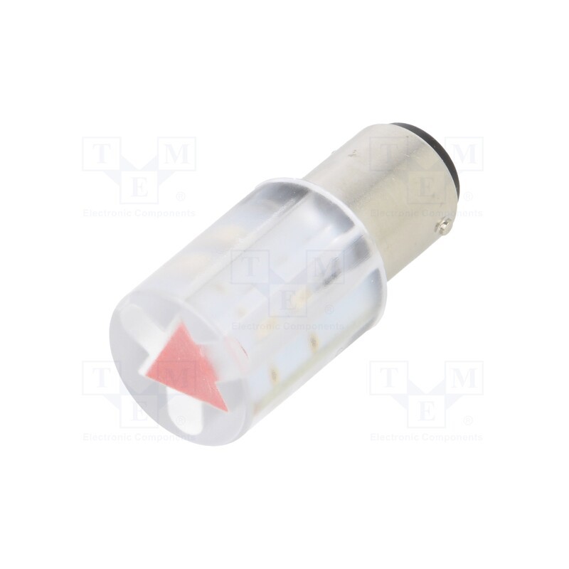 1 pcs x CML INNOVATIVE TECHNOLOGIES - 18560350 - Indicator: LED, BA15D,T20, red, plastic, 24VAC, 24VDC, -20÷60°C