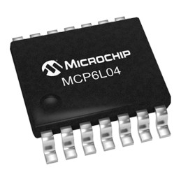 30 pcs - MCP6L04T-E/ST Microchip, Op Amp, RRIO, 1MHz, 1.8 - 6 V, 14-Pin TSSOP