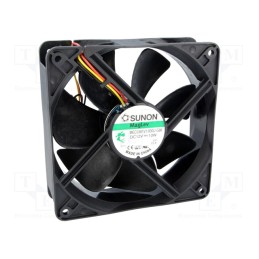 1 pcs x SUNON - MEC0381V1-000U-G99 - Fan: DC, axial, 12VDC, 120x120x38mm, 234.46m3/h, 48dBA, Vapo, 24AWG