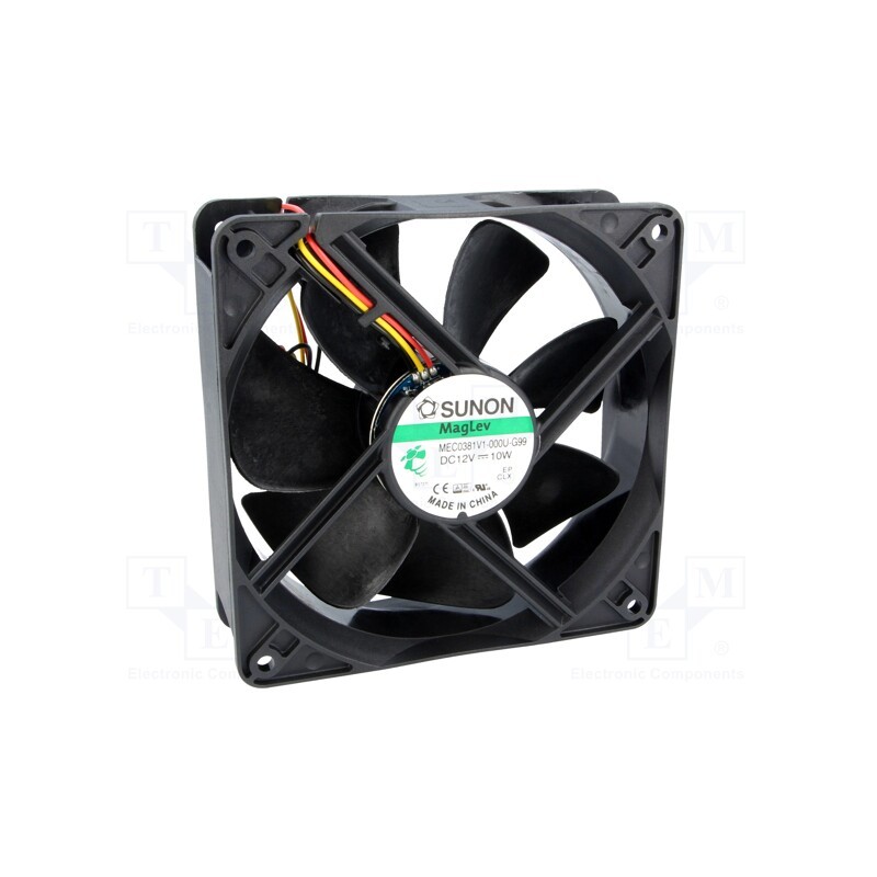 1 pcs x SUNON - MEC0381V1-000U-G99 - Fan: DC, axial, 12VDC, 120x120x38mm, 234.46m3/h, 48dBA, Vapo, 24AWG