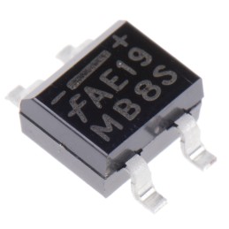 100 pcs - onsemi Bridge Rectifier, 500mA, 100V, 4-Pin