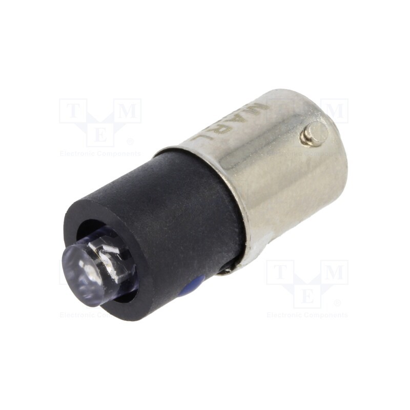1 pcs x MARL - 215-930-21-38 - LED lamp, blue, BA9S, 12VDC, No.of diodes: 1, -30÷85°C, 5mm