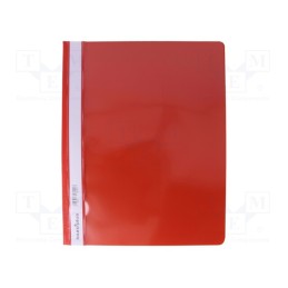 5 pcs x BIURFOL - Document wallet, A4, red, PVC