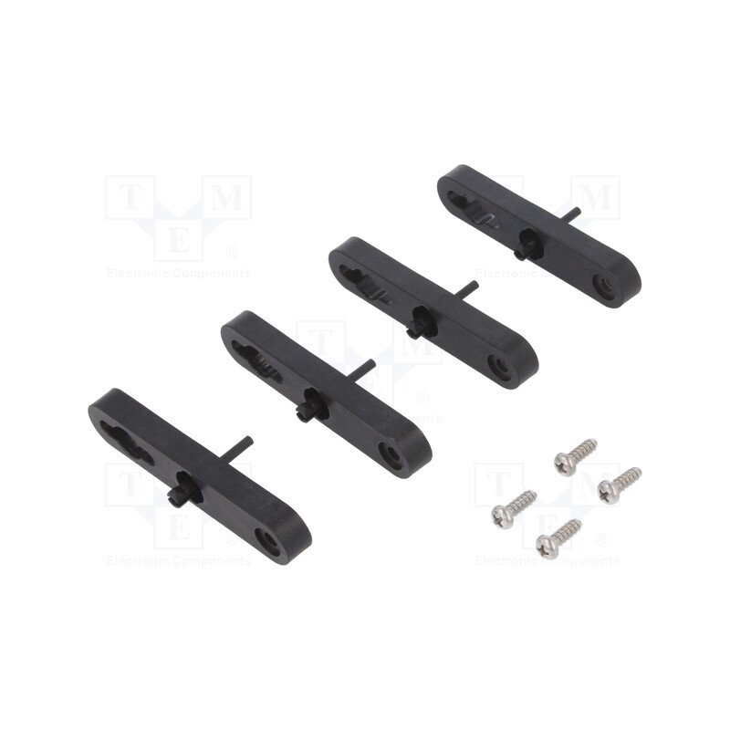 1 set x SPELSBERG - 72002001 - Set of wall holders, L: 95mm, W: 20mm, H: 10mm, black, Series: GEOS