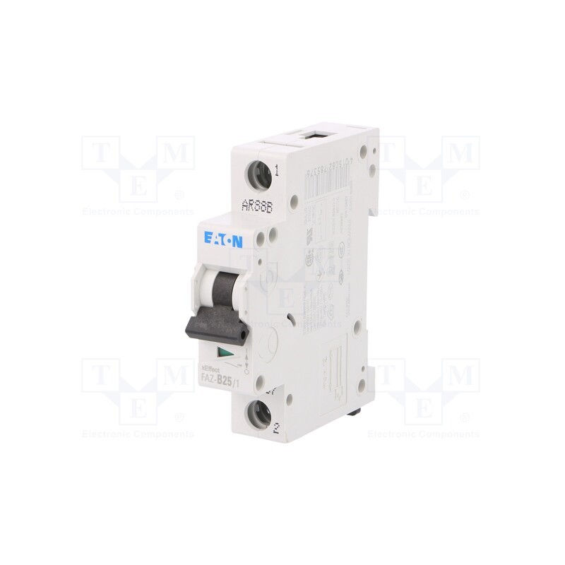 1 pcs x EATON ELECTRIC - FAZ-B25/1 - Circuit breaker, 230/400VAC, Inom: 25A, Poles: 1, Charact: B, 15kA