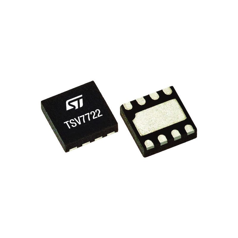 10 pcs - TSV7722IQ2T STMicroelectronics, Operational Amplifier, Op Amps, RRO, 22MHz, 5.5 V, 8-Pin ECOPACK