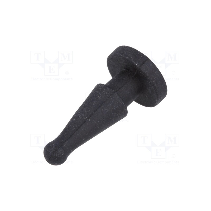 4 pcs x RICHCO - FM-8 - Fastener for fans and protections, Ømount.hole: 5mm, black