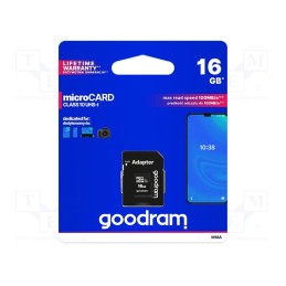 1 pcs x GOODRAM - M1AA-0160R12 - Memory card, microSDHC, R: 100MB/s, W: 10MB/s, Class 10 UHS U1