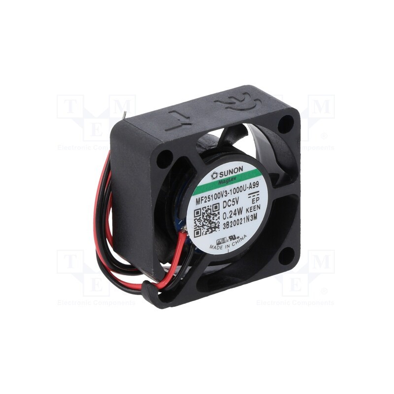 1 pcs x SUNON - MF25100V3-1000U-A99 - Fan: DC, axial, 5VDC, 25x25x10mm, 2.21m3/h, Vapo, 6800rpm, Len: 0.15m