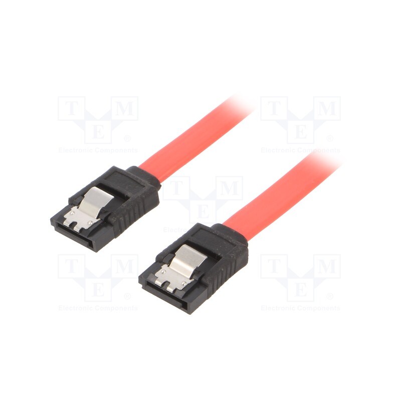 1 pcs x GEMBIRD - CC-SATAM-DATA - Cable: SATA, SATA plug,both sides, 0.5m, SATA III, red, Cablexpert