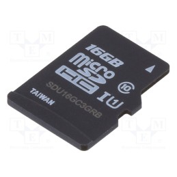 1 pcs x GOODRAM INDUSTRIAL - SDU16GC3GRB-TSH - Memory card, industrial, 3D TLC,microSD, UHS I U1, 16GB, 0÷70°C