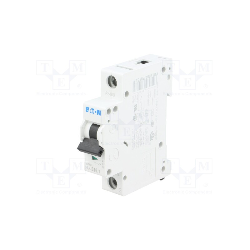 1 pcs x EATON ELECTRIC - FAZ-B16/1 - Circuit breaker, 230/400VAC, Inom: 16A, Poles: 1, Charact: B, 15kA