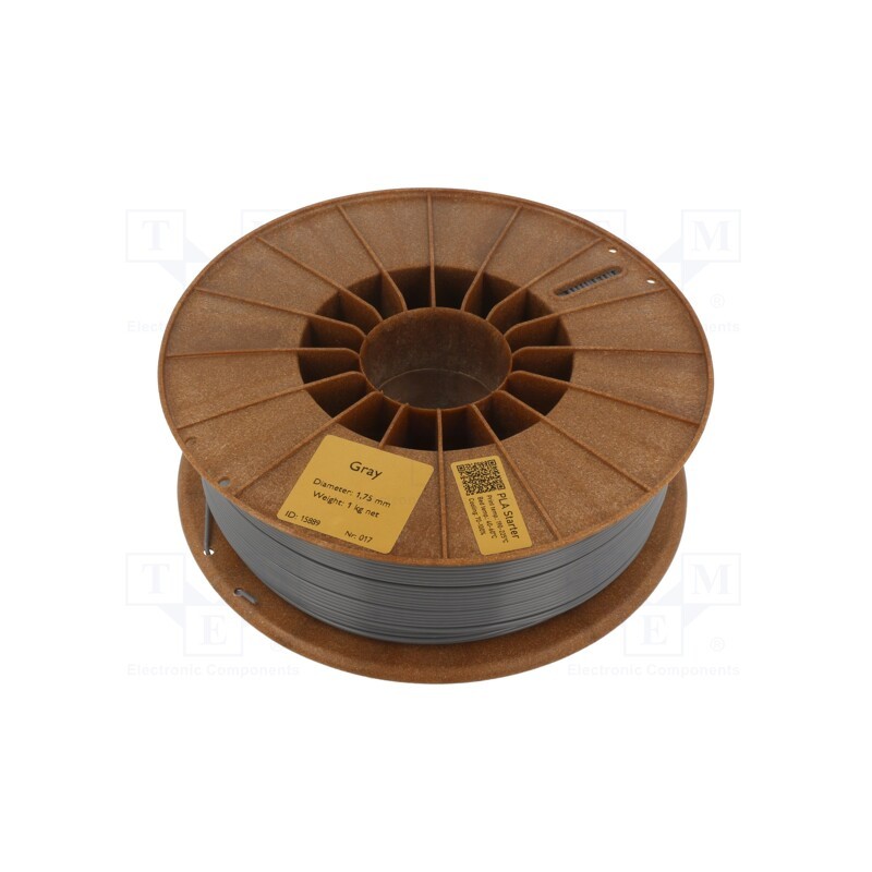 1 rol x ROSA 3D - 5907753134462 - Filament: PLA, 1.75mm, grey, 190÷225°C, 1kg, Table temp: 40÷60°C