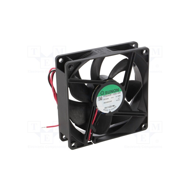 1 pcs x SUNON - PF92252B1-1000U-A99 - Fan: DC, axial, 24VDC, 92x92x25mm, 128m3/h, 46.1dBA, ball bearing