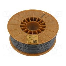 1 rol x ROSA 3D - 5907753133113 - Filament: ABS+, 1.75mm, grey, 230÷270°C, 1kg, Table temp: 80÷110°C