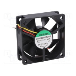1 pcs x SUNON - EF60202B1-000U-G99 - Fan: DC, axial, 24VDC, 60x60x20mm, 39.07m3/h, 34.5dBA, ball bearing