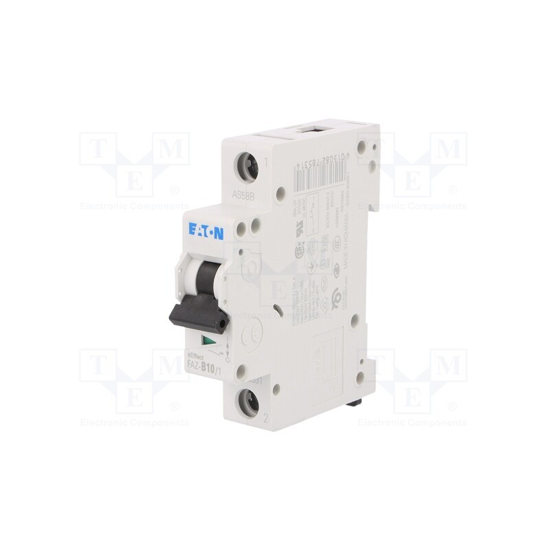 1 pcs x EATON ELECTRIC - FAZ-B10/1 - Circuit breaker, 230/400VAC, Inom: 10A, Poles: 1, Charact: B, 15kA