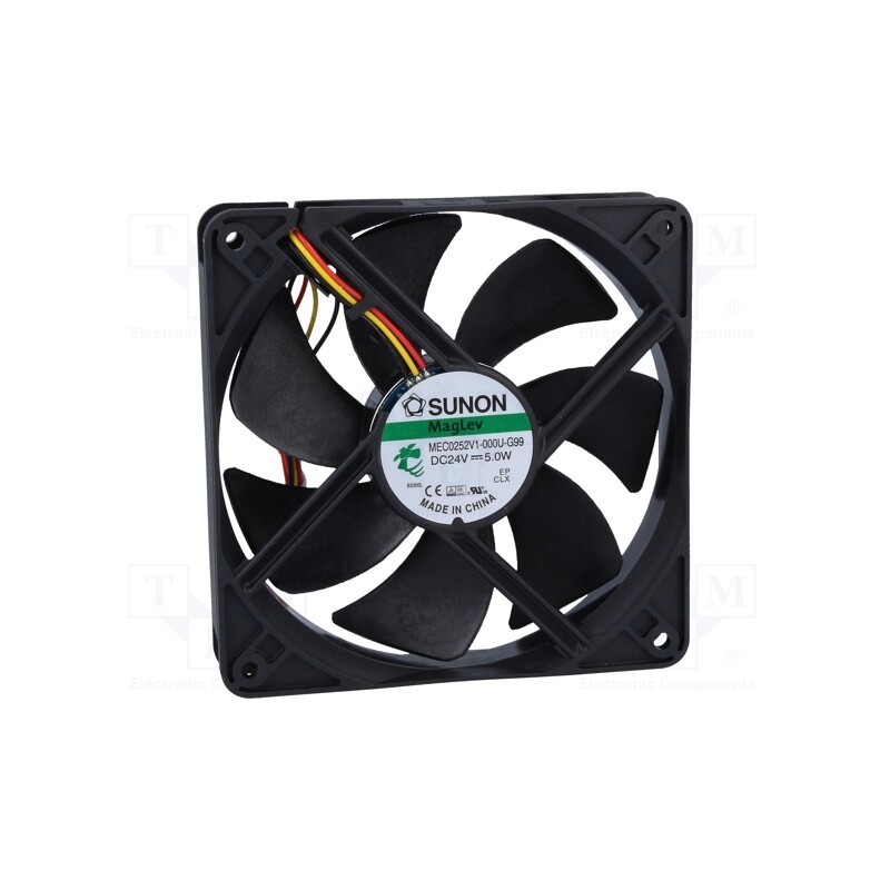 1 pcs x SUNON - MEC0252V1-000U-G99 - Fan: DC, axial, 24VDC, 120x120x25mm, 183.83m3/h, 44.5dBA, Vapo