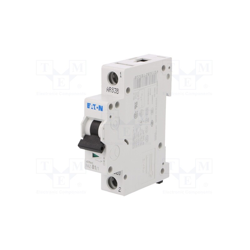 1 pcs x EATON ELECTRIC - FAZ-B1/1 - Circuit breaker, 230/400VAC, Inom: 1A, Poles: 1, Charact: B, 15kA