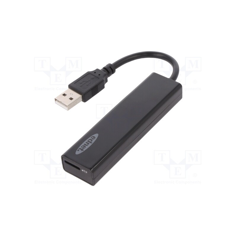 1 pcs x EDNET - 85241 - Card reader: memory, USB 2.0, black, 480Mbps, Communication: USB