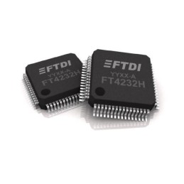 50 pcs - FTDI Chip FT4232HQ-REEL, USB Controller, 12Mbps, 3.3 V, 64-Pin QFN