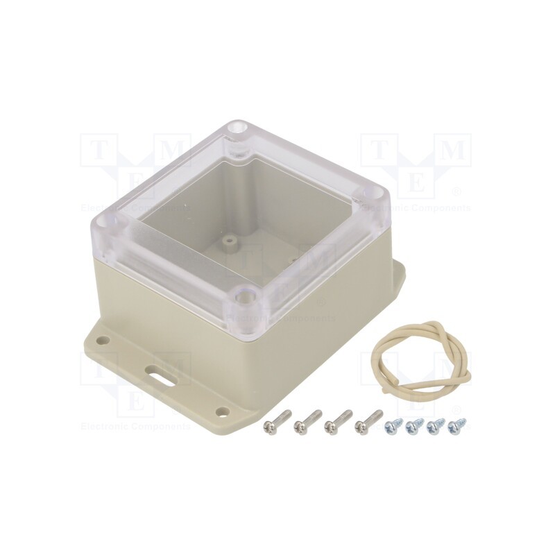 1 pcs x HAMMOND - RP1065BFC - Enclosure: multipurpose, X: 80mm, Y: 85mm, Z: 55mm, with fixing lugs