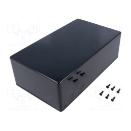 1 pcs x HAMMOND - 1591EBK - Enclosure: multipurpose, X: 110mm, Y: 191mm, Z: 61mm, 1591, ABS, black