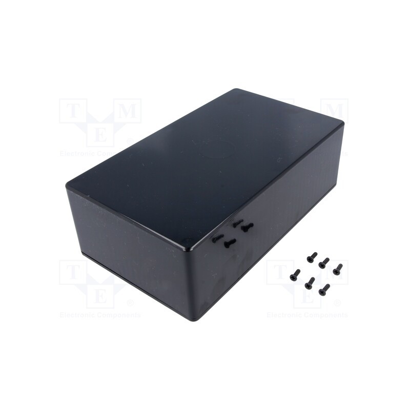 1 pcs x HAMMOND - 1591EBK - Enclosure: multipurpose, X: 110mm, Y: 191mm, Z: 61mm, 1591, ABS, black