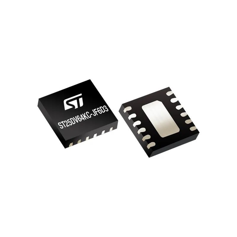 10 pcs - STMicroelectronics ST25DV64KC-JF6D3 RFID and NFC Transceiver, 12-Pin UFDFPN
