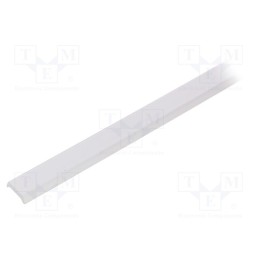 1 pcs x KLUu015a - B17208F_1 - Cover for LED profiles, white, 1m, HS-11, push-in