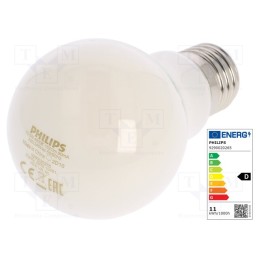 1 pcs x PHILIPS - 8718699704148 - LED lamp, neutral white, E27, 230VAC, 1521lm, P: 10.5W, 4000K
