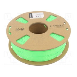 1 rol x GEMBIRD - 3DP-PLA1.75-01-FG - Filament: PLA, 1.75mm, bright green, 190÷220°C, 1kg