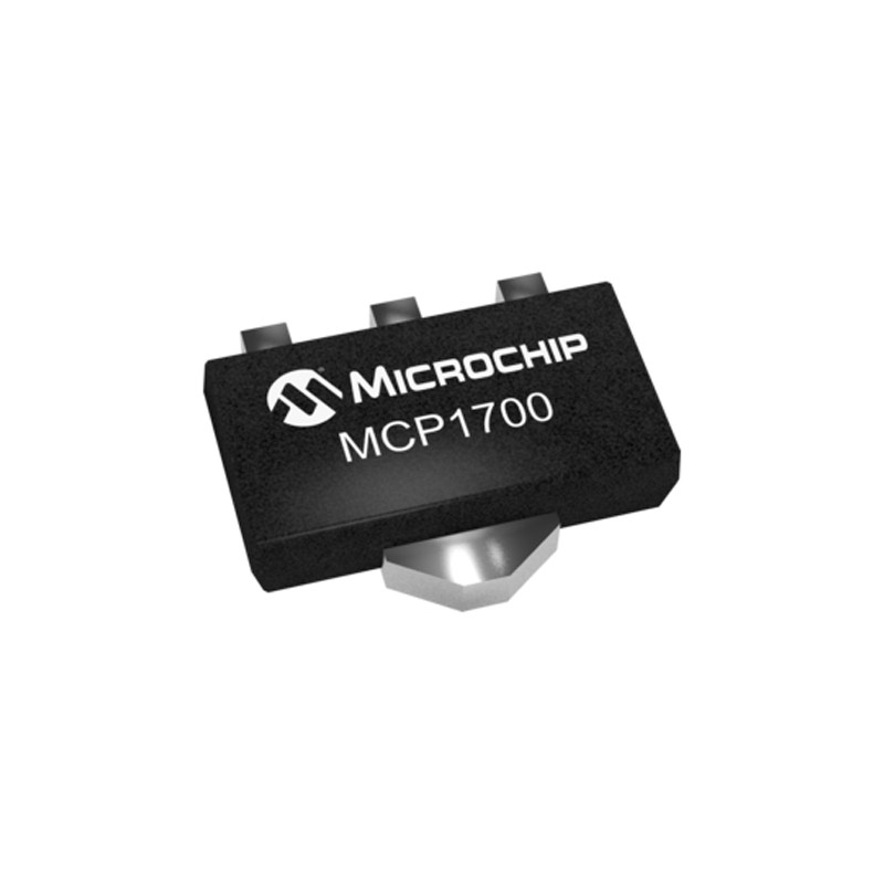 25 pcs - Microchip MCP1700T-3302E/MB, 1 Low Dropout Voltage, Voltage Regulator 250mA, 3.3 V 3-Pin, SOT-89