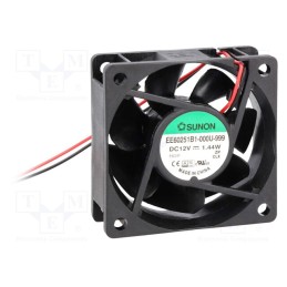 1 pcs x SUNON - EE60251B1-000U-999 - Fan: DC, axial, 12VDC, 60x60x25mm, 39.93m3/h, 34.5dBA, ball bearing