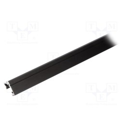 1 pcs x KLUu015a - A04023A07_1 - Profiles for LED modules, black, L: 1m, 45-ALU, aluminium, angular