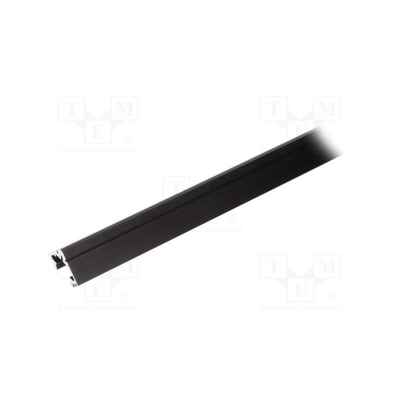1 pcs x KLUu015a - A04023A07_1 - Profiles for LED modules, black, L: 1m, 45-ALU, aluminium, angular
