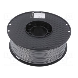1 rol x GEMBIRD - 3DP-ABS1.75-01-S - Filament: ABS, 1.75mm, silver, 225÷245°C, 1kg