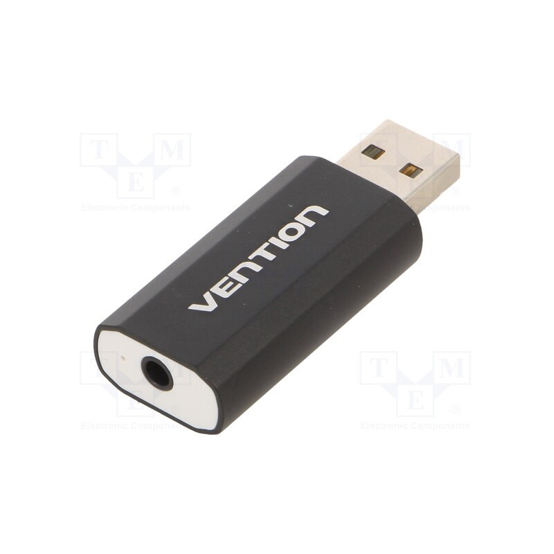 1 pcs x VENTION - VAB-S15-B - PC extension card: sound, black, Jack 3.5mm socket,USB A plug