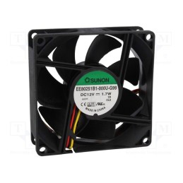 1 pcs x SUNON - EE80251B1-000U-G99 - Fan: DC, axial, 12VDC, 80x80x25mm, 69.7m3/h, 33dBA, ball bearing